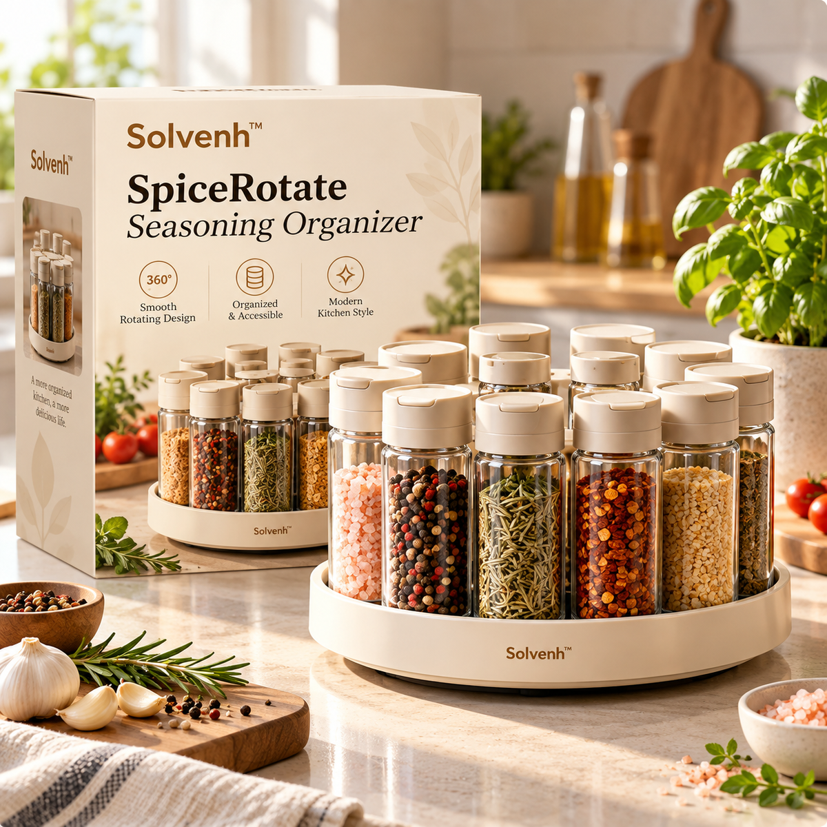 Solvenh™ SpiceRotate Seasoning Organizer