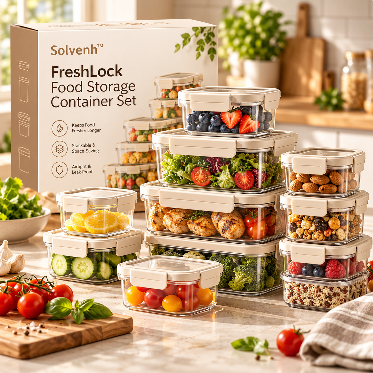 Solvenh™ FreshLock Food Storage Container Set