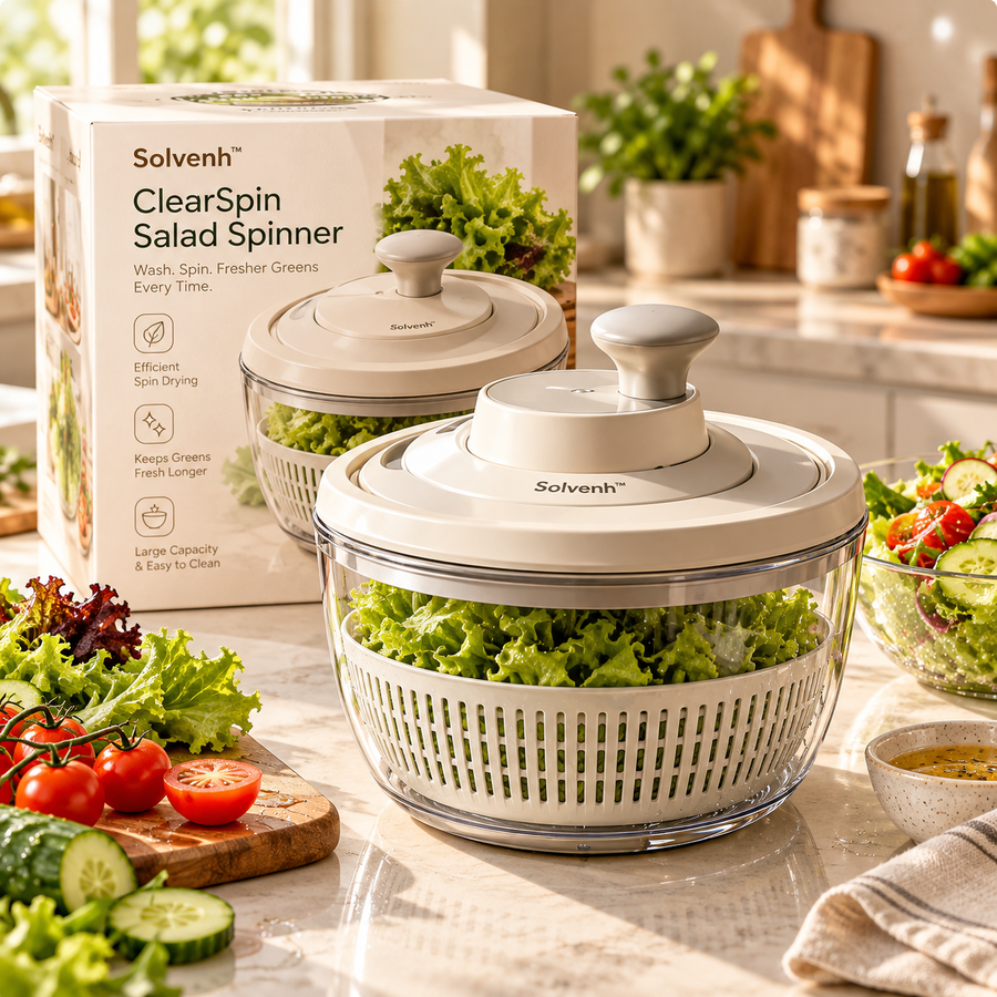 Solvenh™ ClearSpin Salad Spinner