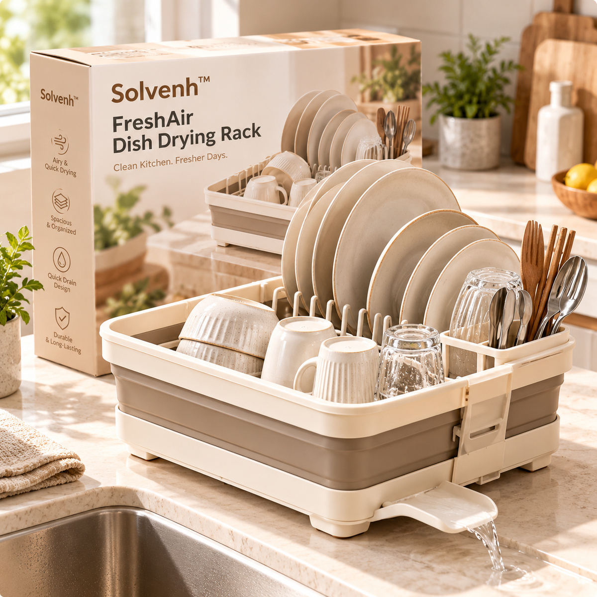Solvenh™ FreshAir Dish Drying Rack